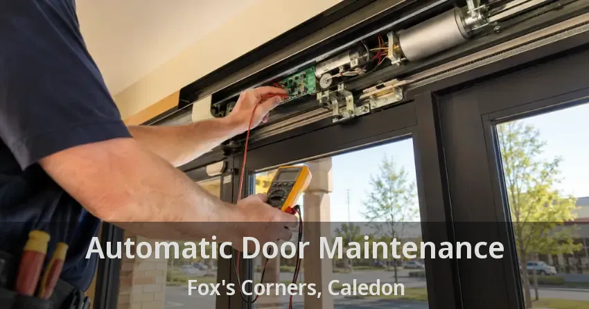 Automatic Door Maintenance Fox's Corners, Caledon - ON
