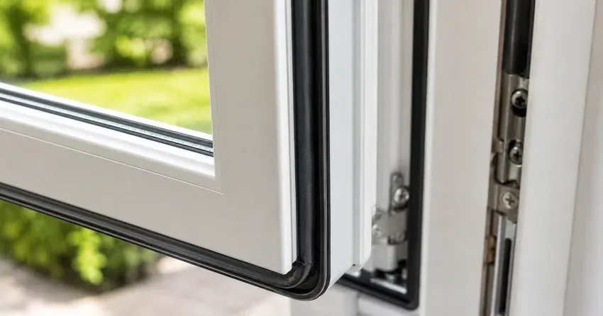 casement window cranked fully open in a Caledon East, Caledon home