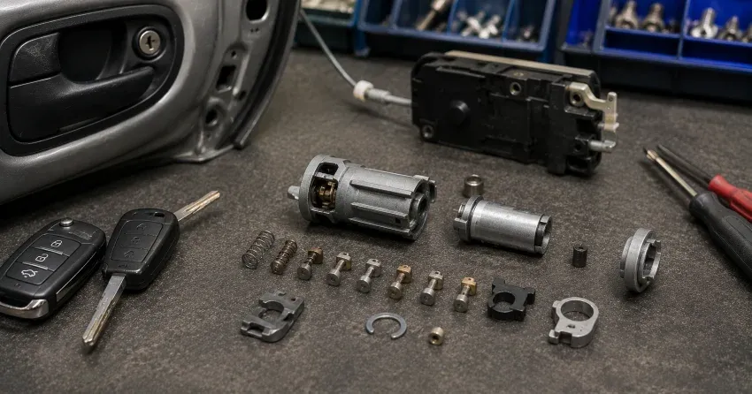 technician testing a car key fob during Car Lock Repair Kennedy