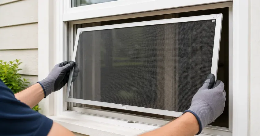 technician repairing a window sash and balance system in Glencoe