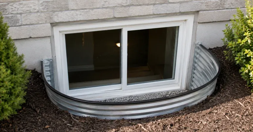 new casement kitchen window installed above sink in Caledon