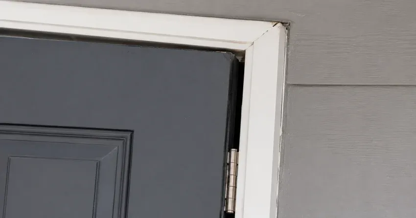 technician tightening a loose door hinge in Caledon Village, Caledon